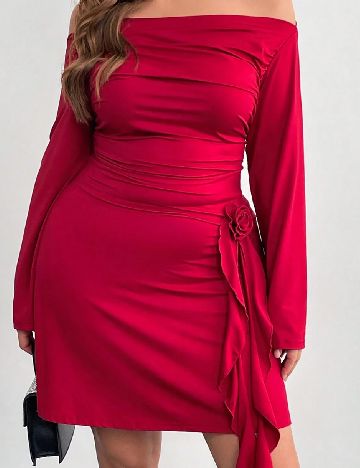 Rochie scurta SHEIN CURVE, rosu
