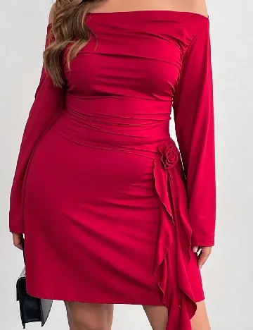 Rochie scurta SHEIN CURVE, rosu