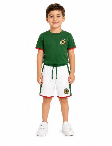 Compleu Zara, alb/verde