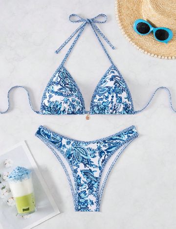 Costum de baie SHEIN, albastru