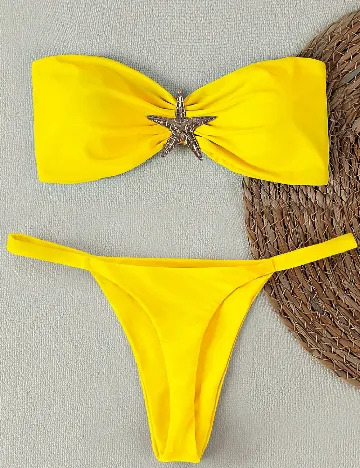 Costum de baie SHEIN, galben