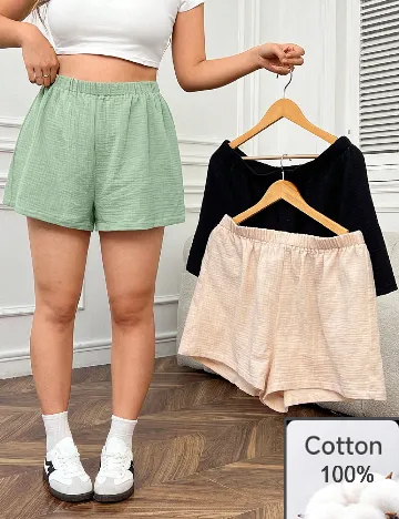 Set Pantaloni scurti 3 perechi SHEIN CURVE, mix culori