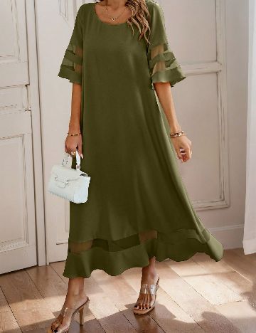Rochie lunga SHEIN, verde