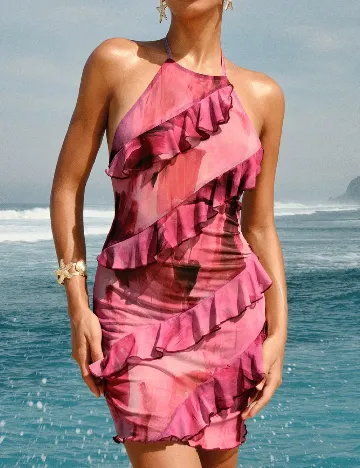 Rochie scurta SHEIN, roz