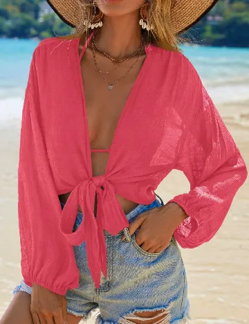 Bluza de plaja SHEIN, roz