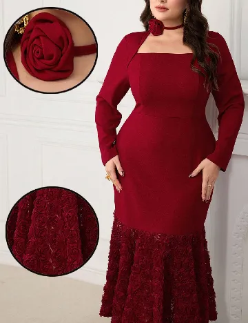 Rochie medie SHEIN CURVE, rosu