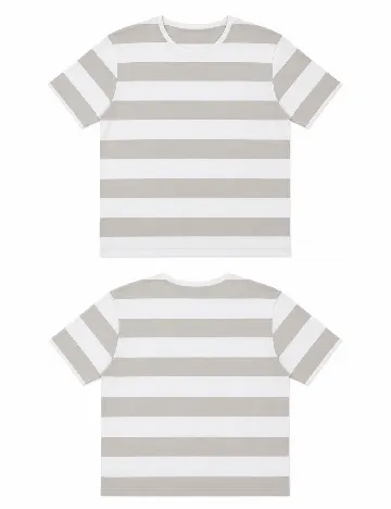 Tricou Bershka, alb/gri
