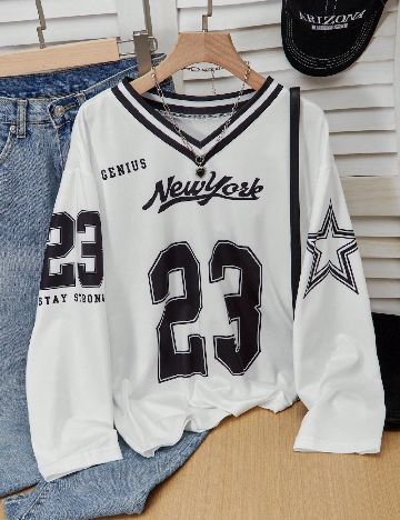 Bluza Shein Kids, alb