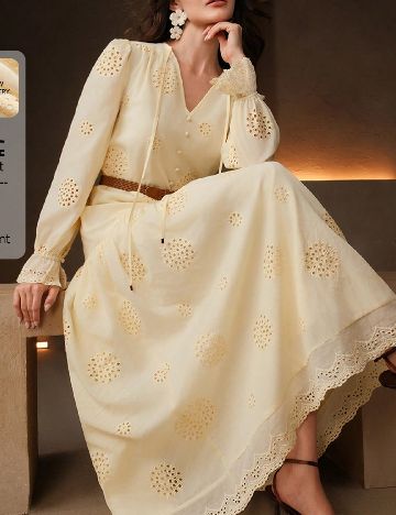 Rochie lunga Anewsta, galben