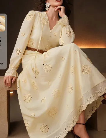 Rochie lunga Anewsta, galben
