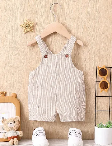 Salopeta Shein Kids, crem