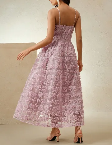 Rochie lunga Anewsta, roz