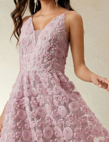 Rochie lunga Anewsta, roz