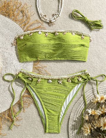 Costum de baie SHEIN, verde