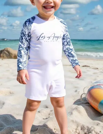 Costum de baie Shein Kids, alb