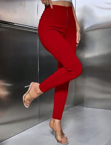 Pantaloni SHEIN, rosu
