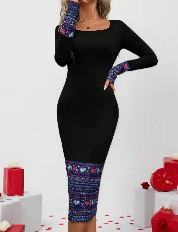 Rochie medie Emery Rose, negru