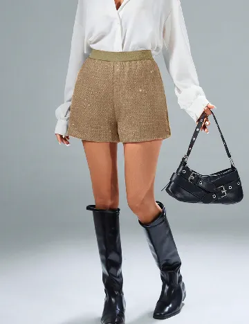 Pantaloni scurti SHEIN, maro