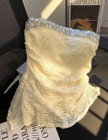 Top SHEIN, ecru