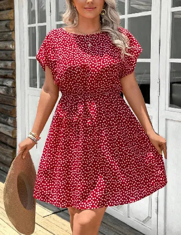 Rochie scurta SHEIN CURVE, rosu