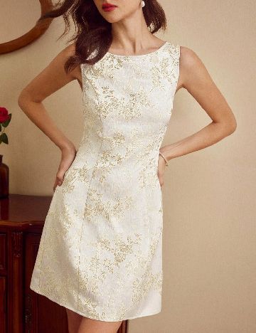 Rochie scurta SHEIN, crem