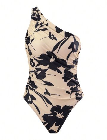 Costum de baie SHEIN, crem/negru