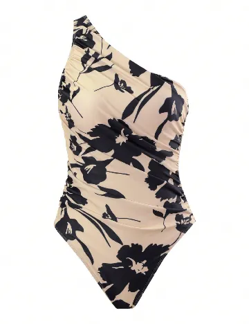 Costum de baie SHEIN, crem/negru