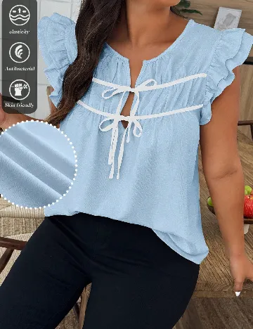 Bluza SHEIN CURVE, albastru