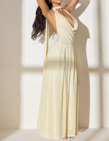 Rochie lunga SHEIN, galben deschis