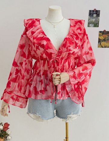 Bluza SHEIN CURVE, rosu