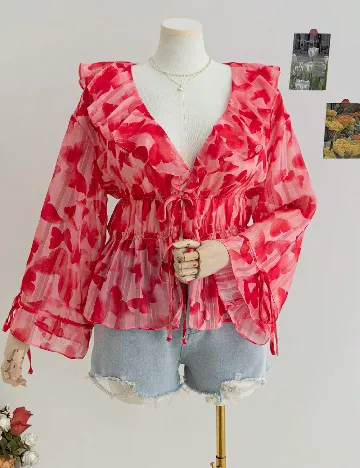 Bluza SHEIN CURVE, rosu