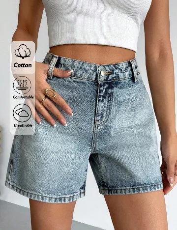 Pantaloni scurti SHEIN, albastru