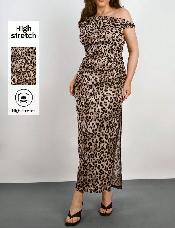 Rochie lunga SHEIN CURVE, animal print