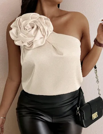 Top SHEIN CURVE, crem