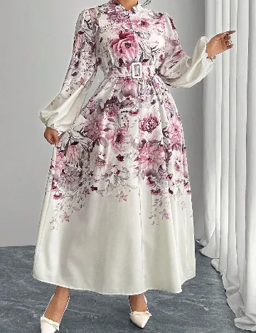 Rochie lunga SHEIN CURVE, alb