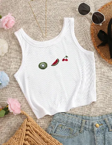 Top SHEIN, alb