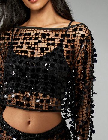 Top Missguided, negru