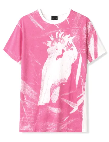 Tricou Zara, alb/roz