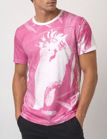 Tricou Zara, alb/roz