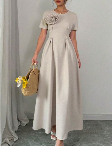 Rochie lunga SHEIN, crem