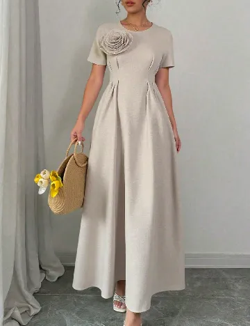 Rochie lunga SHEIN, crem