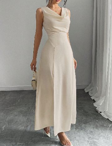 Rochie lunga SHEIN, crem