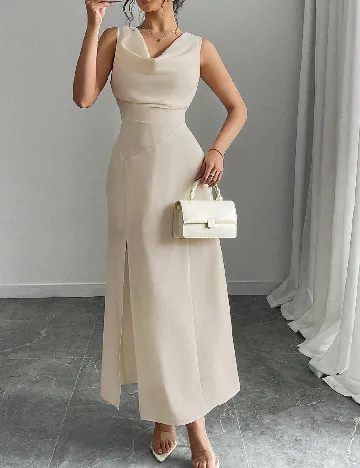 Rochie lunga SHEIN, crem