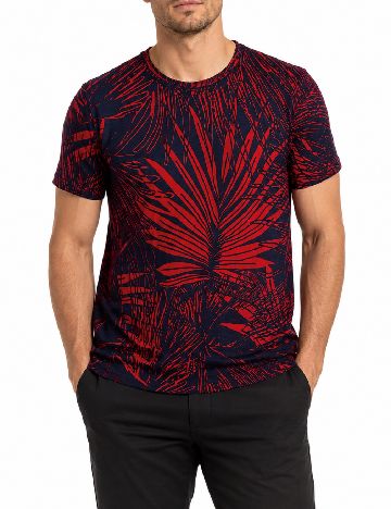 Tricou Zara, rosu/bleumarin