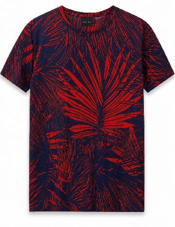 Tricou Zara, rosu/bleumarin