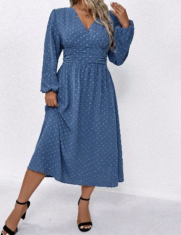 Rochie medie SHEIN CURVE, albastru