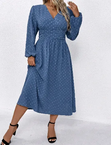 Rochie medie SHEIN CURVE, albastru
