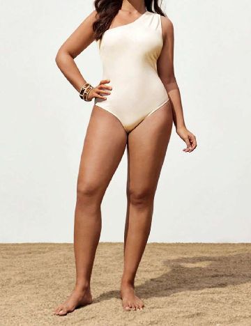 Costum de baie SHEIN CURVE, ecru