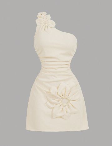 Rochie scurta SHEIN, crem