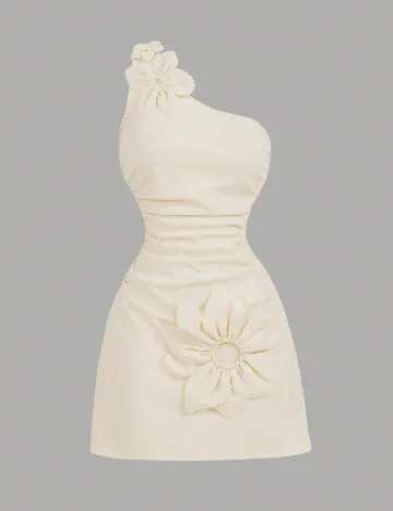 Rochie scurta SHEIN, crem